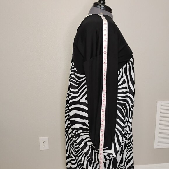 S-DEER Long Sleeve Zebra Pattern Dress – Size XL – New with Tags - Picture 10 of 16
